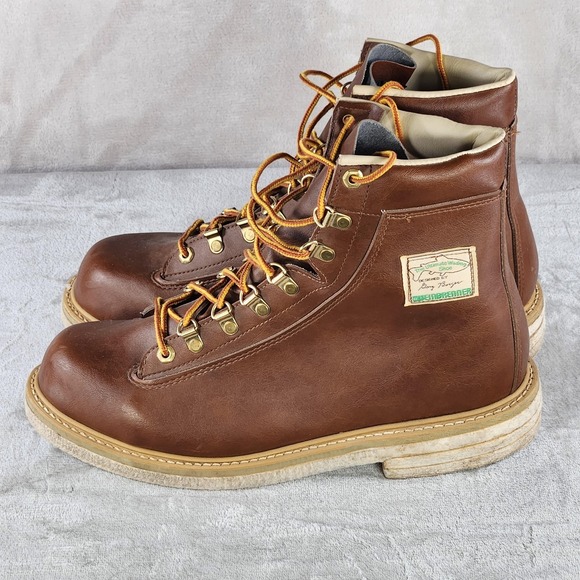 Vintage Weinbrenner The Ultimate Wading Shoe Mens 11 Brown Leather Boots USA main image 8
